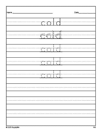Free second grade sight word tracing worksheet, high frequency word 'cold', fourth 100 fry sight words, Dolch, PDF