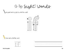 Free third grade worksheet, beginner sight word for 3rd graders and high frequency word 'if', sight word worksheet includes q-tip painting, sight word tracing and handwriting, first 100 fry sight words, Dolch, PDF