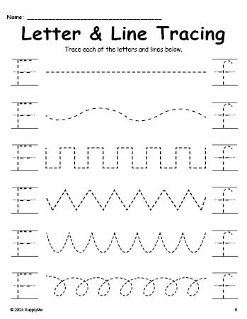 Letter F Tracing Worksheet With Line Tracing, Uppercase And Lowercase Letters