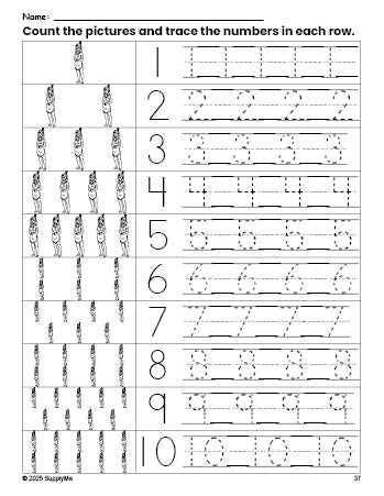 First Nation Math Worksheets FREE Printable Thanksgiving Native American Counting Worksheet for ...
