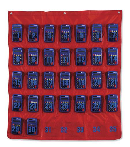 Calculator Storage Pocket Chart
