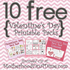 10 Free Valentine's Day Printable Packs