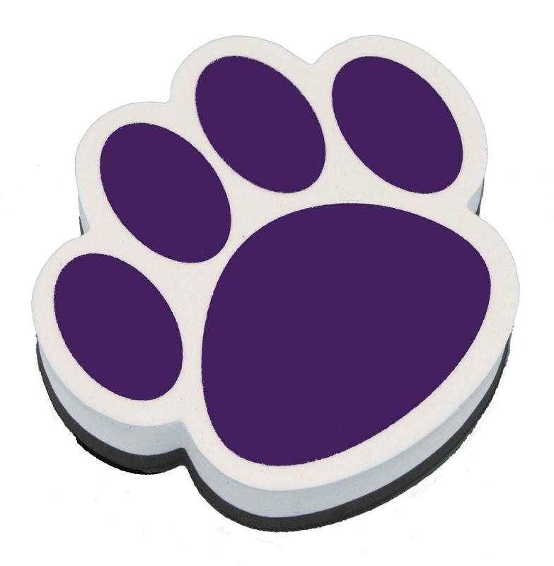 Purple Paw Magnetic Whiteboard Eraser