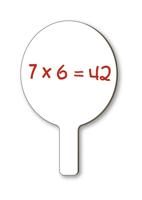 Economy Dry Erase Answer Paddle Single