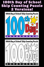 100th Day of School Skip Counting Puzzles! (2 FREE Printable Versions)