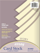 Array® Card Stock, 65#, Ivory, 100 Sheets