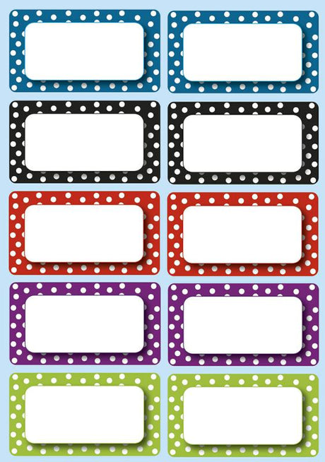 Large Magnetic Labels, Color Dots
