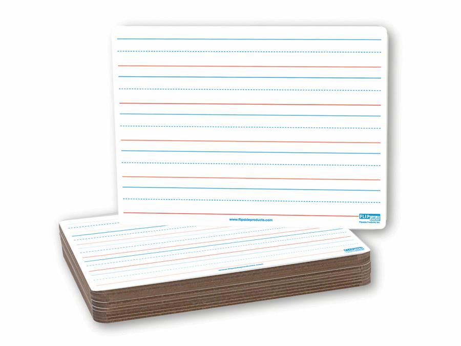 Red & Blue Ruled Dry Erase Dual Sided Board 9 x 12 Class Pack, 12Pk