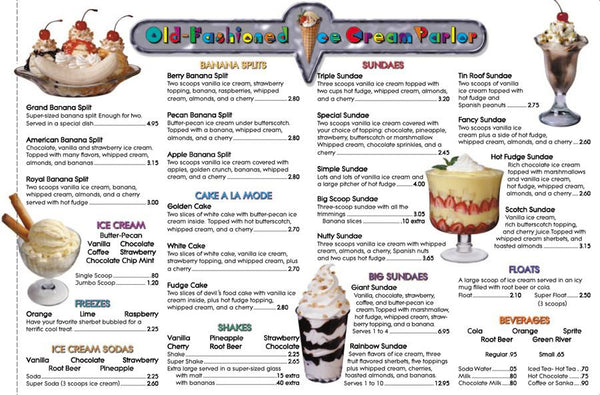 Remedia Publications Real Life Math Series: Menu Math Old Fashioned Ice ...