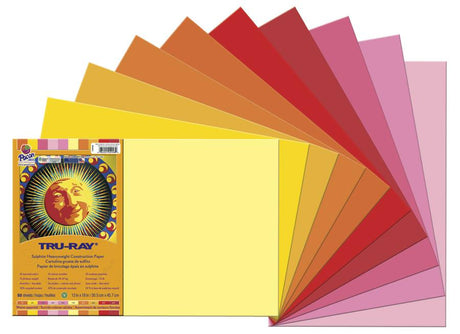 Tru-Ray® Construction Paper, 12" x 18" Warm Assortment