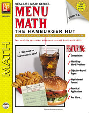 Remedia Publications Real Life Math Series: Menu Math The Hamburger Hut Multiplication & Division Activity Book