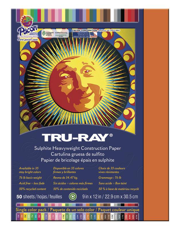 Tru-Ray® Construction Paper, 9" x 12" Orange
