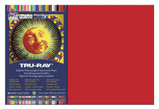 Tru-Ray® Construction Paper, 12" x 18" Festive Red