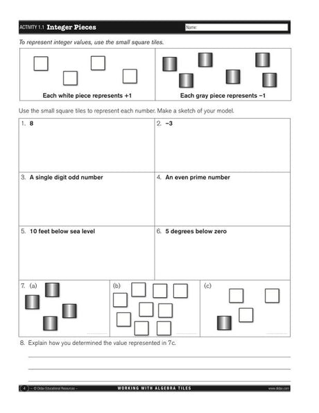Hands-On Algebra Classroom Kit