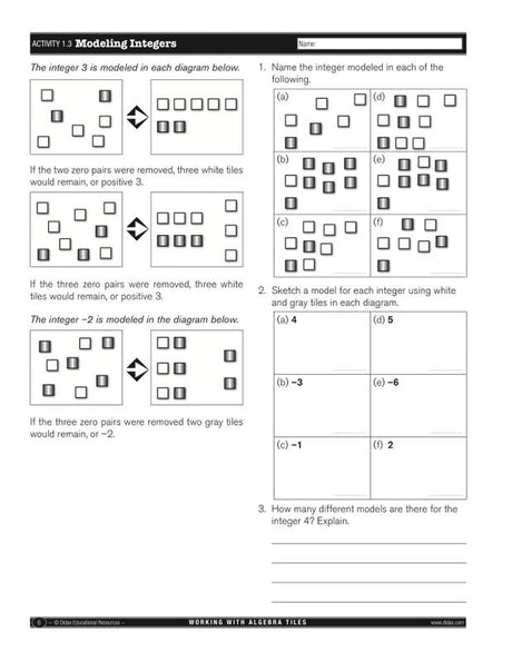 Hands-On Algebra Classroom Kit