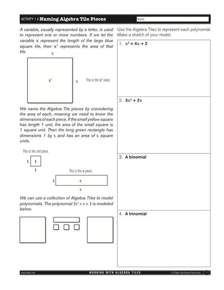 Hands-On Algebra Classroom Kit