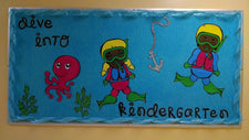 "Dive Into Kindergarten!" Ocean Themed Bulletin Board