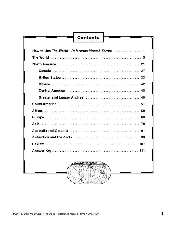 The World Reference & Map Forms