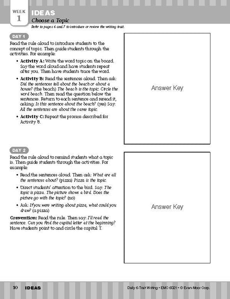 Daily 6-Trait Writing, Grade 1