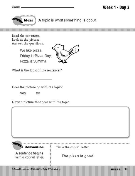 Daily 6-Trait Writing, Grade 1
