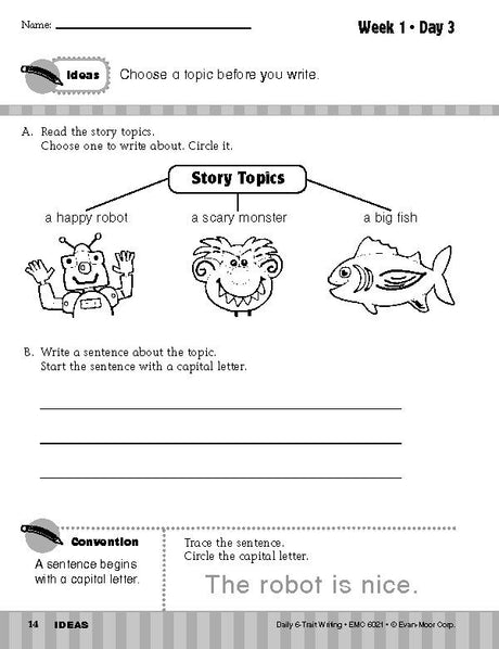 Daily 6-Trait Writing, Grade 1