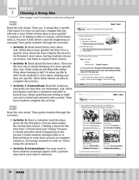 Daily 6-Trait Writing, Grade 3