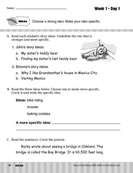 Daily 6-Trait Writing, Grade 3