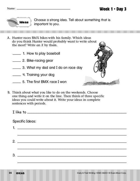 Daily 6-Trait Writing, Grade 3