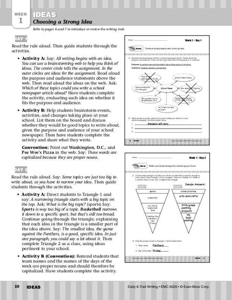 Daily 6-Trait Writing, Grade 5