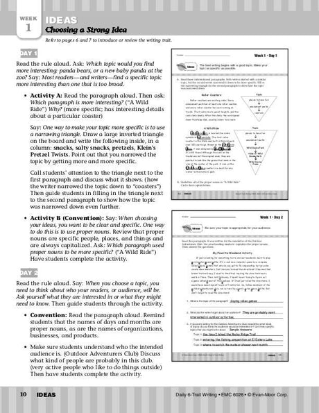 Daily 6-Trait Writing, Grade 6