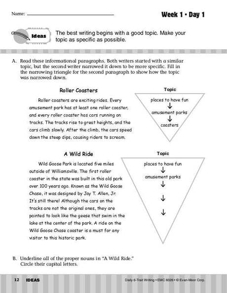 Daily 6-Trait Writing, Grade 6