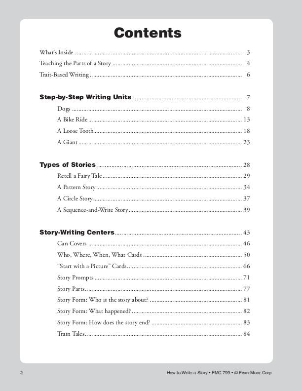 How to Write a Story, Grades 1-3