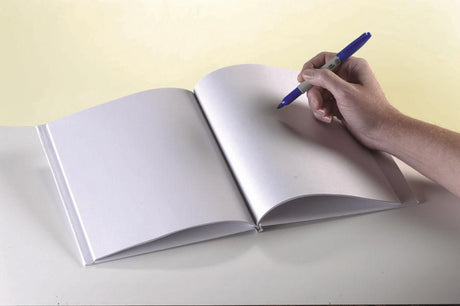 White Hardcover Blank Book, 6" x 8"