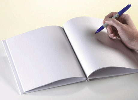 White Hardcover Blank Book, 8.5" x 11"