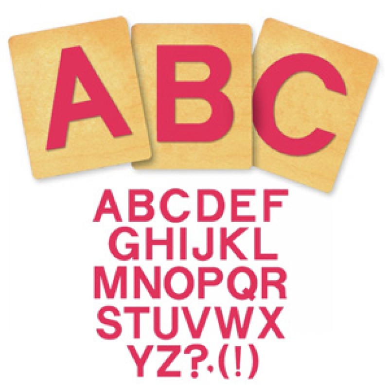 Ellison® SureCut™ Die Set - Block Alphabet, Capital Letters, 8 Inch