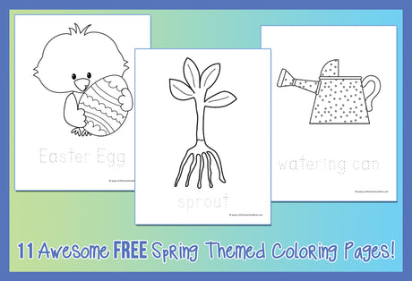 11 Awesome FREE Spring Themed Coloring Pages!