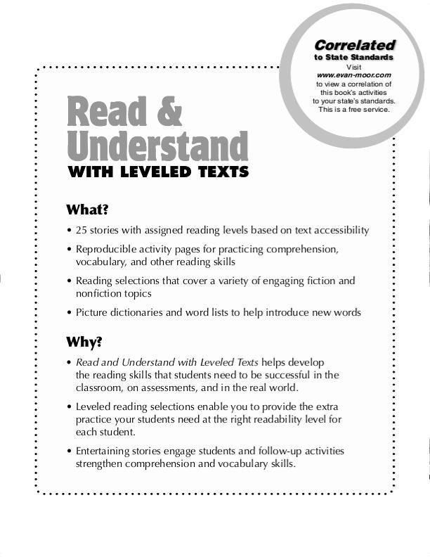Read & Understand with Leveled Texts, Grade K