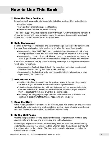 Read & Understand with Leveled Texts, Grade 1