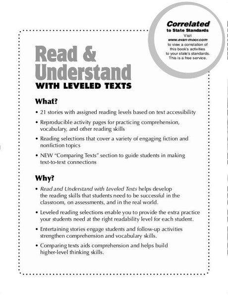 Read & Understand with Leveled Texts, Grade 3