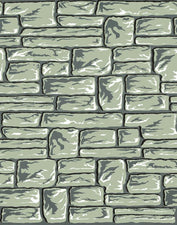 Corobuff® Corrugated Flagstone Background Paper Roll, 48" x 12 ½'