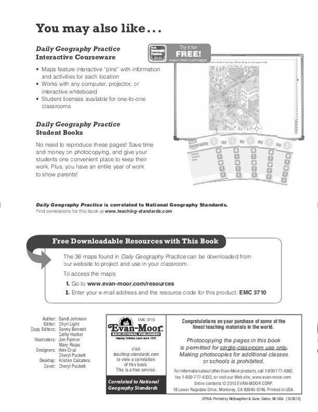 Daily Geography Practice, Grade 1
