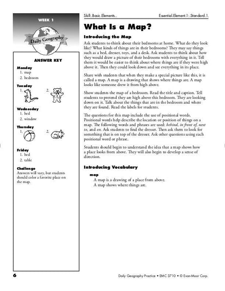 Daily Geography Practice, Grade 1
