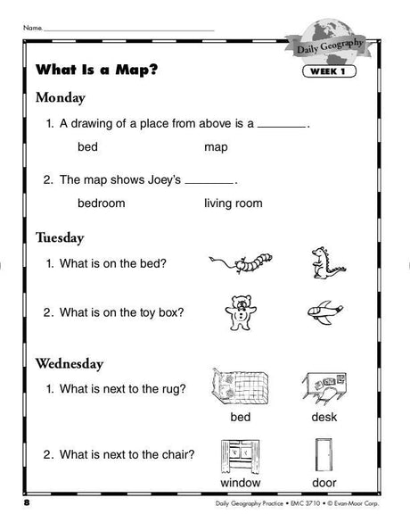 Daily Geography Practice, Grade 1