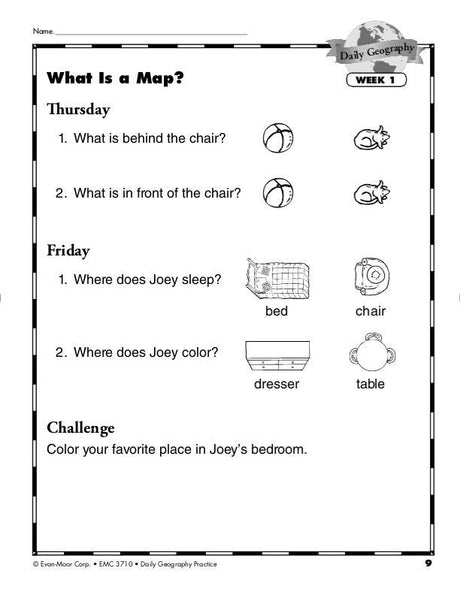 Daily Geography Practice, Grade 1