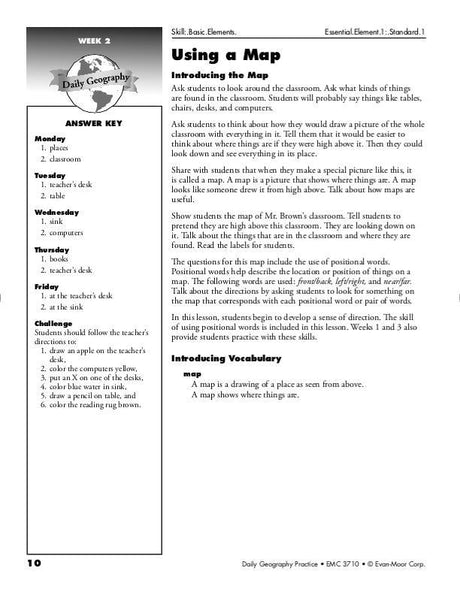Daily Geography Practice, Grade 1