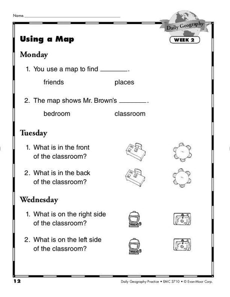 Daily Geography Practice, Grade 1