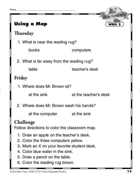 Daily Geography Practice, Grade 1