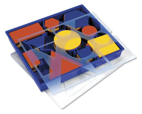 Attribute Blocks in Plastic Storage Tray: Desk Set