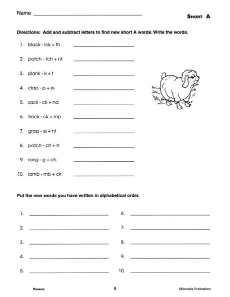 Remedia Publications Phonics For Older Students Activity Book