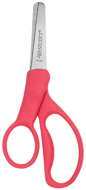 School Kumfy Grip Left-Handed Kids Scissors, 5 Blunt, Assorted Colors -  ACM13594, Acme United Corporation